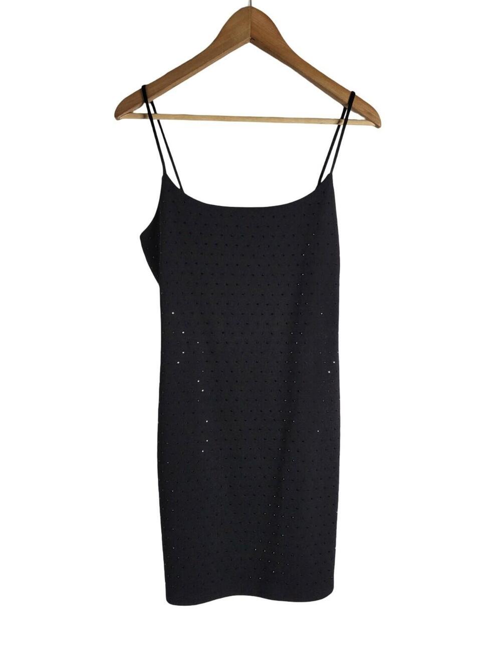 Windsor All Over Rhinestone Embellishment Spaghetti Strap Mini Dress Size M